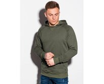 Pánská mikina s kapucí EWANE khaki barva Khaki, XXL