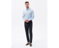 Pánská košile s dlouhým rukávem -SLIM FIT světle modrá Světle modrá, XXL