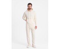 Pánská souprava mikina + tepláky krémová V11 Z80 Krémová, XL