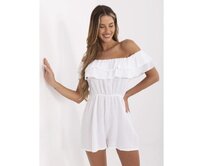 Bílé mušelínové kombinéza s volánkem Bílá, Univerzální