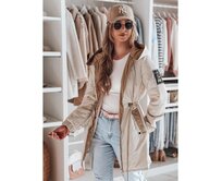 Dámská přechodová bunda GLAMOON béžová Béžová, XL