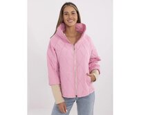 Růžová prošívaná dámská bunda se stojáčkem Růžová, Univerzální
