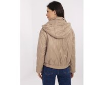 Camelová prošívaná dámská bunda s kapsami Karamelová, M