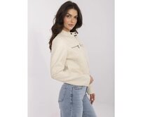 Bežová krátká bunda s zipem Béžová, S