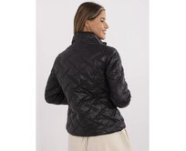 Černá prošívaná dámská bunda bez kapuce Černá, Univerzální