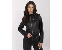 Černá dámská bunda biker z ekokože Černá, S