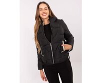 Černá přechodová bunda s kapucí Černá, XL