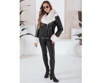 Dámské legíny z ekologické kůže černé Černá, M