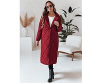 Dámská zimní bunda WARMISSA prošívaná bordová Kaštanová, M