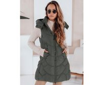 Dámská prošívaná vesta s izolací, zelená Zelená, L