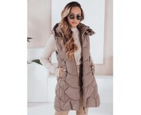 Dámská prošívaná vesta s izolací, latte Khaki, S