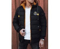 Pánská prošívaná bunda černá Černá, 3XL