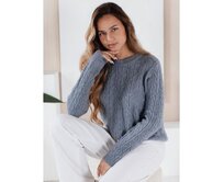 Dámský svetr BRAVINA modrý Modrá, S/M