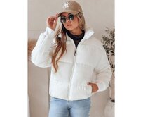 Dámská zimní bunda krátká prošívaná VIBEGIRL bílá Bílá, S
