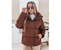 Dámská zimní prošívaná bunda LARO, hnědá Hnědá, L