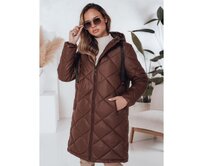 Dámská zimní prošívaná bunda SNOWVIBE, hnědá Hnědá, S