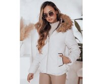 Dámská zimní bunda COLDLIKE prošívaná s kapucí bílá Bílá, S