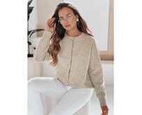 Dámský svetr na zapínání SELINA béžový Béžová, M/L