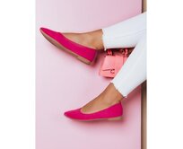 Dámské baleríny na plochém podpatku GLAMINO fuchsiové Fialová, 36
