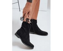 Dámské podzimní kotníkové boty, černé Černá, 36