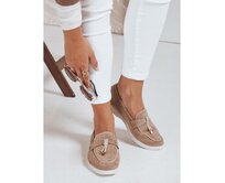 Dámské mokasíny ze semiše, béžové Béžová, 36