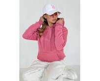 Dámská mikina BASIC s kapucí fuchsiová BY1394 Fialová, S