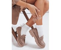Dámské mokasíny semišové béžové Béžová, 36