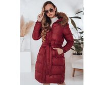 Dámská zimní bunda prošívaná s kožešinou STYLEBELLA červená Červená, S