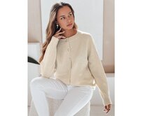 Dámský svetr na zapínání SELINA ecru Ecru, M/L