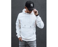 Pánská mikina s kapucí bílá BX5786 Bílá, M