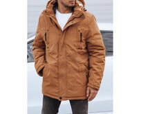 Pánská zimní bunda s kapucí béžová Béžová, 3XL/56