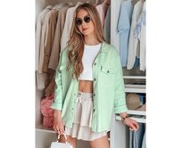 Dámská oversize košile OVERBOR mátová Světle zelená, Univerzální