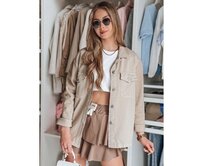 Dámská oversize košile OVERBOR béžová Béžová, Univerzální