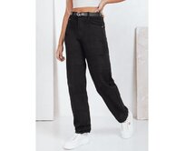 Dámské široké džíny černé Černá, M/38