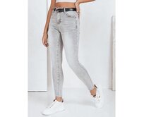 Dámské úzké džíny, šedé Světle šedá, s28