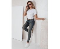 Dámské skinny džíny s vysokým pasem modré Modrá, S