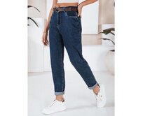 Dámské džíny s mom střihem, modré Modrá, S/36