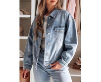 Dámská bunda katana přechodová oversize NOVAJIN modrá Modrá, S