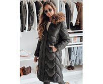 Dámská prošívaná dlouhá bunda WINTERACT černá Černá, S