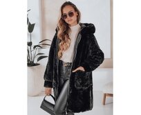 Dámský kožich MISSFLUFF černý Černá, M