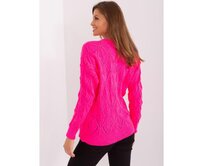 Fluo růžový pletený svetr Růžová, Univerzální