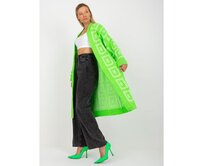 Fluo zelený dlouhý oversize kardigan RUE PARIS Zelená, Univerzální