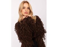 Hnědý dámský kardigan ve stylu boho RUE PARIS Hnědá, Univerzální
