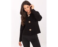Černý elegantní svetr s límečkem Černá, Univerzální