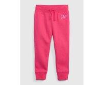 Dětské tepláky fleece GAP logo Růžová, 18-24M