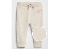 Dětské tepláky fleece GAP logo Ecru, 5YRS