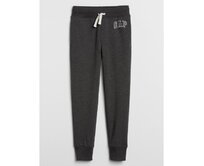 Dětské tepláky fleece logo joggers Šedá, XS