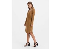 Šaty s dlouhým rukávem Béžová, XS