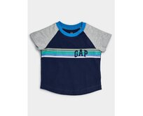 Baby tričko GAP logo raglan Modrá, 0-3M