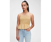 Teen top organic cotton cinched cami Žlutá, M